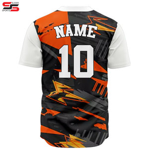 Impression personnalisée Baseball Chemises unies Baseball Jersey Outfit Mens Sublimation Baseball Uniformes 100% polyester tissu à séchage rapide - Product Image 2