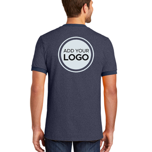 Camiseta de algodón con cuello redondo y manga corta para hombre, camisetas con logotipo bordado de corte clásico para hombre - Product Image 5