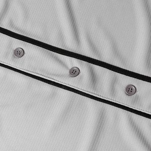 Camiseta de béisbol con rayas grises y negras, ropa de equipo atlética moderna, uniforme deportivo personalizado de tela ligera transpirable - Product Image 5