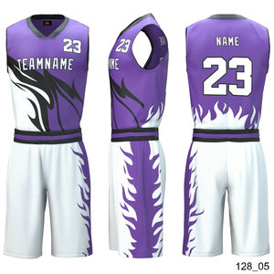 Uniforme de basket-ball pour hommes et femmes Ensemble de maillots Nom de l'équipe Logo Impression Numéro Vêtements de sport de basket-ball - Product Image 6