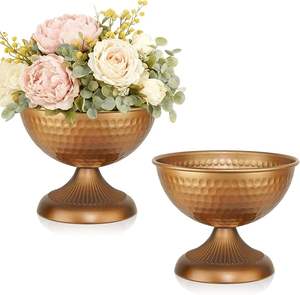 Martelé Classy Flower Stand Vase Or Arrangement De Fleurs Table Pièce Maîtresse pour La Maison Hôtel Fêtes De Mariage Anniversaire Cérémonie - Product Image 1