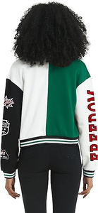 แจ็กเก็ตแบบเลตเตอร์แมนสำหรับผู้ชายเสื้อโค้ทใส่กันหนาวมีซิปแนวสตรีทเบสบอลวิทยาลัยมีสไตล์ - Product Image 4