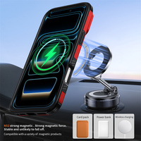Coque de téléphone antichoc et antidérapante avec anneau métallique rotatif à 360° et protection d'écran pour Samsung Galaxy S26 Ultra/S25 Plus/S24