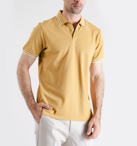 เสื้อโปโลลายนูนแขนยาวครึ่งแขนสำหรับผู้ชายเสื้อผ้าฝ้ายระบายอากาศได้ดีรองรับโลโก้ตามสั่ง - Product Image 1