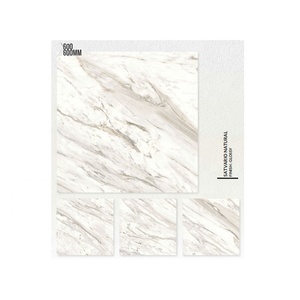 Carreaux de sol en céramique polis en porcelaine, marbre blanc brillant indien, prix 600x600mm, carreaux de céramique en marbre à Impression 60x60 - Product Image 4