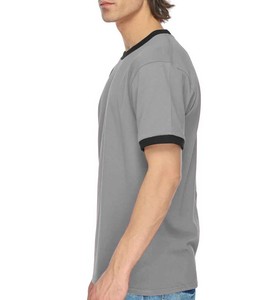 Entraînement Gym course basket-ball sonnerie hommes T-Shirts 100% coton lourd Premium chemise à manches courtes col rond basique t-shirt - Product Image 1