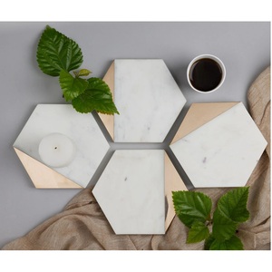 Posavasos de piedra blanca de estilo moderno, accesorios de mesa para bebidas de la mejor calidad para uso en la cocina, alfombrillas y almohadillas para decoración del hogar - Product Image 5