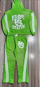 Chándal con logotipo personalizado para hombre, chándal Unisex, conjunto de chándal para correr, sudaderas con cremallera completa Vintage, chándal con lavado ácido, chándal - Product Image 2