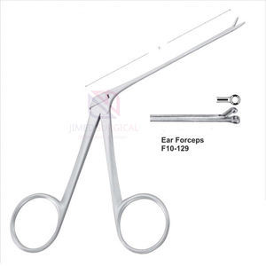 Micro pince ENT en acier inoxydable de haute qualité | Outil de précision d'instruments chirurgicaux d'oreille moyenne otoscopie à tête annulaire - Product Image 1