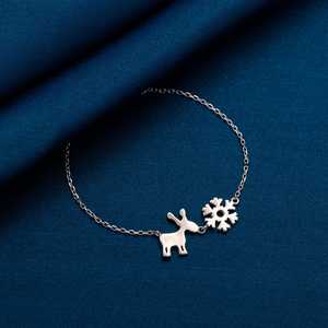 Pulsera de plata fina de anhelo de Navidad - Product Image 1