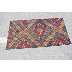 Patrón étnico 2,4 x 4.6ft Área grande Alfombra turca Rojo Negro Lana Sala de estar Alfombra Respaldo de látex Rectángulo Pasillo Habitación Alfombra Nuevo - Product Image 3