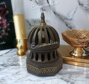 ที่ใส่ธูปไม้รูปทรงกระบอกที่วางธูปของตกแต่งบ้านทำจากไม้สไตล์วินเทจไม่เหมือนใคร - Product Image 2