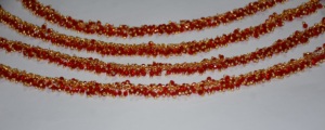 Top Quality Gold plated wire wrapped Red quartz Hydro beads <b>Rosary</b> Chain, Thick <b>Rosary</b> Beaded Chain for Jewelry Finding - Product Image 4