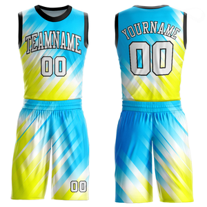 100% Polyester Basketball Vêtements Conception Personnalisée Basketball Jersey Uniformes Ensembles Jeunesse Équipe Motif Sublimation - Product Image 6