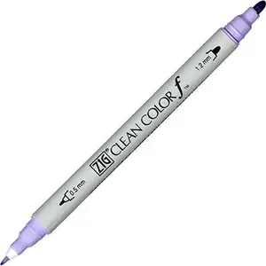 [쿠레타케] 쿠레테이크 지그 트윈 팁 마커 클린 컬러 F, 라일락 (TCS-6000T-083) (5 개) 만년필 잉크 브러쉬 펜 만화 펜