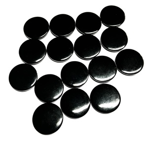 Pierre plate en onyx noir naturel, pièce de monnaie de 10 mm, cabochon, qualité AAA+, certifié IGI, traité thermiquement, pierre de fabrication de bijoux calibrée, 100% - Product Image 5