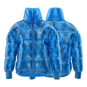 Personalized Formal Coated Lightweight <b>Waterproof</b> Turtleneck Puffer <b>Jacket</b> 3D Print Windproof Comfortable Durable High Quality - Product Image 1