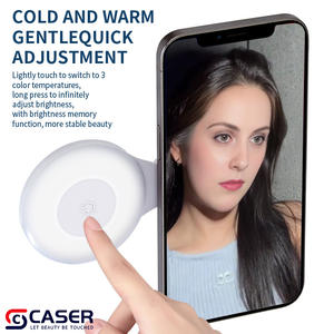 Mini Anneau Lumineux LED Portable de Poche <span class=keywords><strong>3</strong></span> Tons pour <span class=keywords><strong>Selfie</strong></span> Beauté (Lumière Chaude/Froide/Naturelle) avec Aimant pour Téléphone Portable - Product Image 6