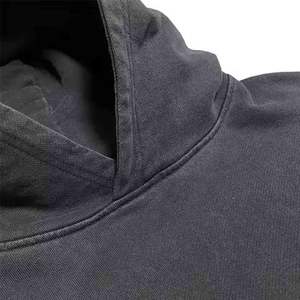Sweat à capuche pour homme en molleton lourd 100% coton de luxe, coupe classique, couleur unie, vêtements d'hiver, tissu personnalisé respirant - Product Image 6