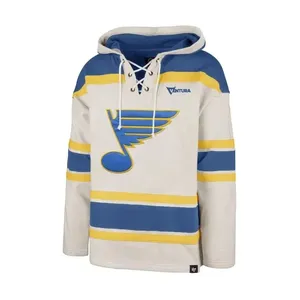 Sweats à capuche de hockey sur glace à motifs de broderie en sergé avec logo personnalisé et design unique - Product Image 3