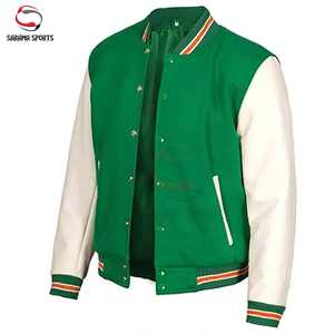 Chaqueta Varsity de Béisbol para Hombre, Estilo Urbano, con Mangas de Cuero, Personalizable, Precios al por Mayor, Temporada de Invierno - Product Image 1