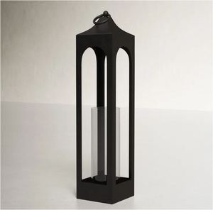 Portavelas de metal negro para mesa de exterior, moderno, hecho en India, para decoración del hogar, hotel, restaurante, boda, oficina. - Product Image 5