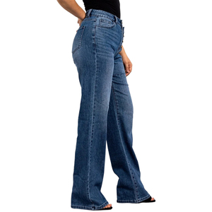 กางเกงยีนส์สตรีทเอวสูงมีกระเป๋าหลายแบบกางเกงคาร์โก้ทรงหลวมผ้าฝ้าย - Product Image 3