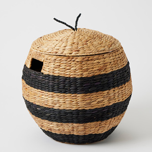 Cesta de mimbre con forma de abeja, los más vendidos artículos de regalo para bebés recién nacidos, cestas con forma de jacinto de agua tejidas a mano - Product Image 3