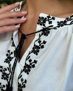 Modern kadın Boho Chic artı boyutu üst beyaz işlemeli Vyshyvanka tatlı köylü bluz dantel doğal mükemmel hediye onun için - Product Image 2
