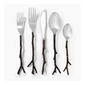 ชุดช้อนส้อมสแตนเลสสตีลทองแดง10ชิ้นหรูหราสไตล์อเมริกันที่เพรียวบางศิลปะที่จับเป็นมิตรกับสิ่งแวดล้อมสูงสำหรับงานปาร์ตี้ - Product Image 3