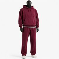 Ensemble de survêtement en velours personnalisé pour homme – Hoodie et pantalon de jogging en coton, coupe oversize, épais, vierge, mélange coton-polyester