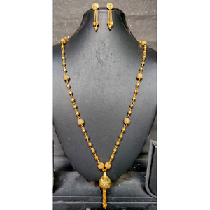 Precios bajos 22K chapado en oro collar pendientes conjunto con estilo de lujo conjunto de joyas para la venta por los exportadores indios - Product Image 1