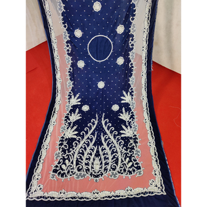 Nouvel arrivage de tissu jacquard perlé en satin de soie organique pour les robes de mariée et les costumes somaliens - Product Image 3