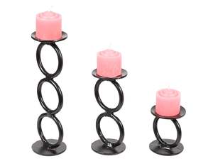 Metal Wrought Iron <b>Matte</b> Black Candle Stand Holder Christmas Easter Elegant <b>Table</b> Decor Home Events Decorative Modern Farmhouse - Product Image 1