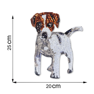 Patch thermocollant en PVC à sequins motif chien de dessin animé pour vêtements, sacs, accessoires et décoration intérieure - Product Image 6