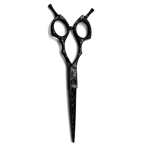 Ciseaux à cheveux droits en acier inoxydable avec manche fantaisie, pour droitiers, ciseaux de beauté noirs pour salon et usage domestique - Product Image 5