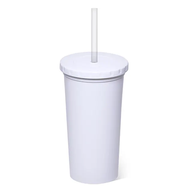 Hot Product in Korea Selling Straw and lid cafe cups with Colored BPA FREE Reusable matte color tumbler with lid 16oz