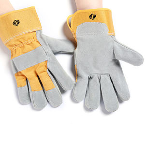 Gants de travail en cuir véritable résistants, paume renforcée, résistants aux coupures, gants de sécurité pour la construction, la soudure, vente en gros - Product Image 2