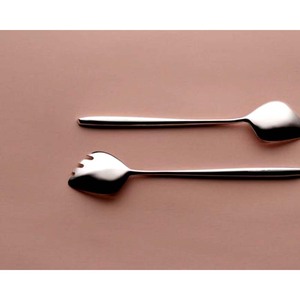 Poignée polie en or avec un design unique Couverts à dessert Serveurs en or Ensemble de cuillères de service en acier inoxydable - Product Image 3