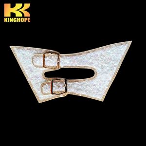 Sandalias de Mujer Kinghope Directas de Fábrica con Tira Tejida y Adorno de Pedrería, Estilo Moderno para Dama - Product Image 1