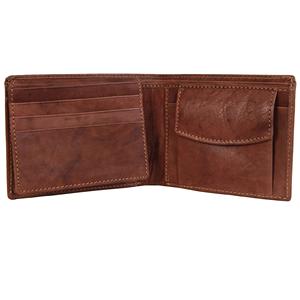 Leather <b>Wallets</b> for <b>Men</b> Rfid Bifold 2 Id windows <b>Coin</b> Pocket Brown <b>Mens</b> <b>Wallet</b> - Product Image 2