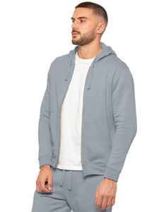 Gris Logo personnalisé Hommes Hiver 2 pièces 100% coton respirant Streetwear Ensemble de survêtement avec sweat à capuche et joggers - Product Image 2