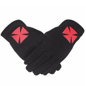 Guantes de algodón bordados a máquina con brújula cuadrada masónica 100% uso diario deportes apropiados guantes de cuero de invierno amarillos para uso diario - Product Image 6