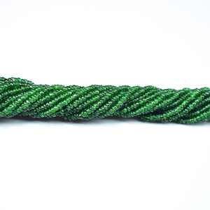 Natural Tsavorite Smooth Rondelle Gemstone Beads Strands String 2-3mm Rondelle Beads Lot para la fabricación de collares de joyería a granel - Product Image 3