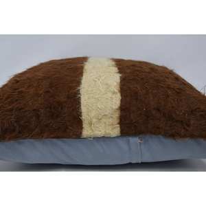 Tapis rustique en laine Kilim à motifs vintage de 28x28 pouces, tissé à la main en marron - Product Image 5