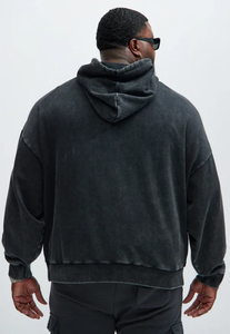 Sweat à capuche personnalisable en coton 100% de qualité supérieure, avec panneaux et boutons, style vintage délavé à l'acide, coupe oversize en polaire – Commandez maintenant - Product Image 6