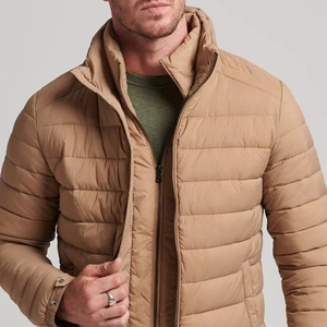 Nuevo 2026, venta al por mayor, chaqueta acolchada para hombre, logotipo personalizado, ligero, acolchado, de gran tamaño, con capucha y manga larga - Product Image 5