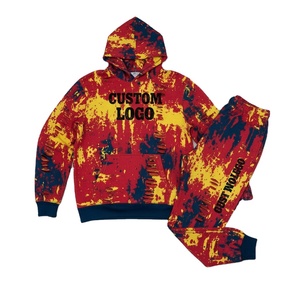 2026 à la mode hommes hiver écologique à capuche en détresse ensembles de sweat à capuche nouveau Design Grunge Vintage lavage survêtement personnalisé imprimé Logo - Product Image 5