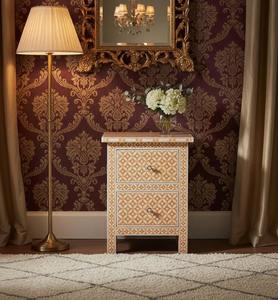 Table basse en os incrusté à motif floral, la plus vendue, meubles de salon faits à la main pour usage résidentiel à prix réduit - Product Image 3