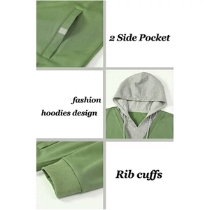 Haute Qualité À Manches Longues Hommes Styles Doux Confortable Hoodies Full Zip Us Hommes Hoodies Sweats À Capuche Plaine Avec Poche - Product Image 4